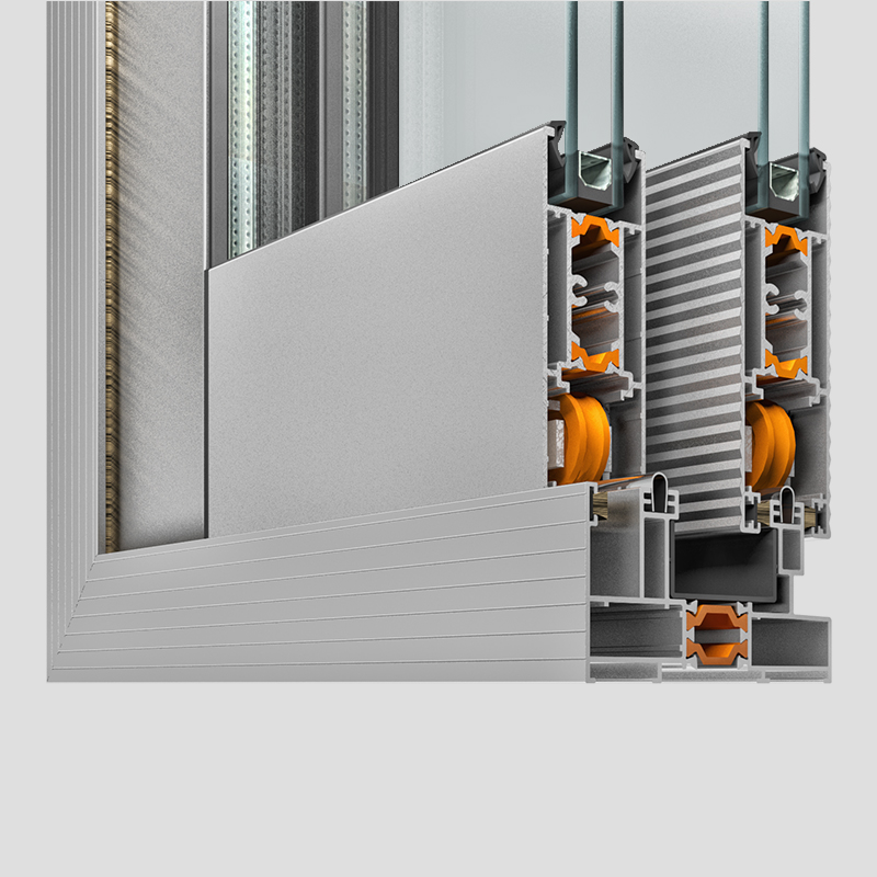LR-3100 track, roller and insulated sash section detail
