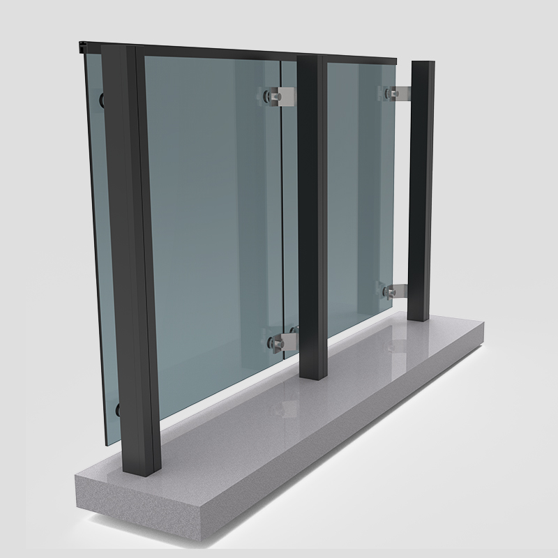 LR-4900 vertical-support glass panel arrangement