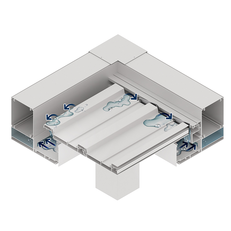 LR-8700 integrated water collection and drainage detail