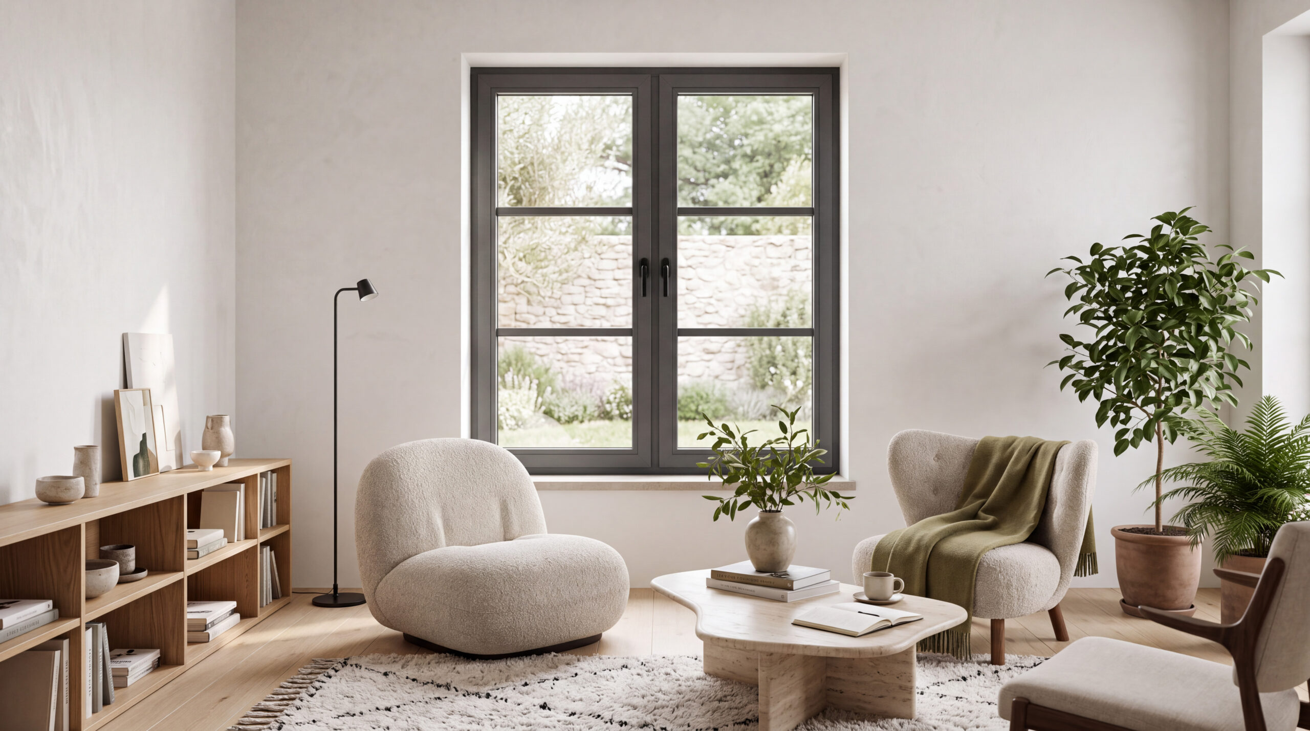GLR54 SL slim inward-opening window system application