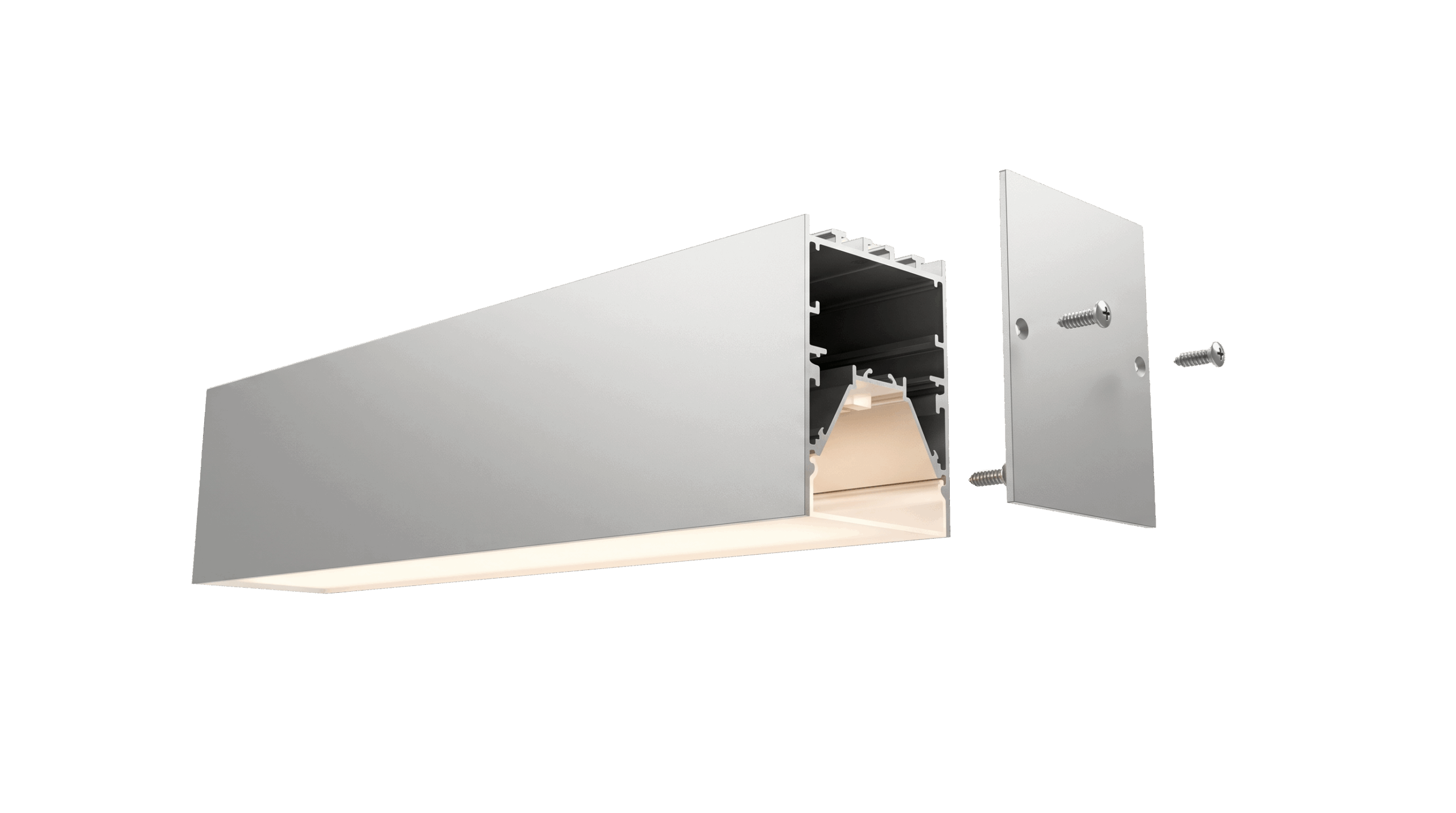 LR-1800 lighting profile section with integrated LED